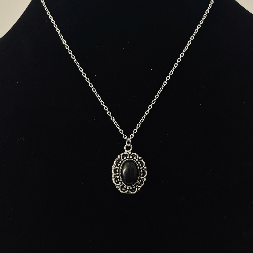Hand Crafted Obsidian Pendant Necklace